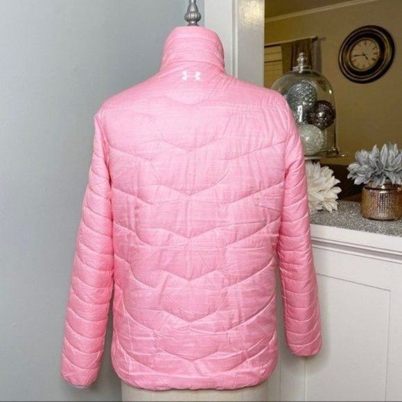 Under Armour ColdGear Reactor Winter Coat Pink Girls Youth Kids Large - Picture 5 of 11